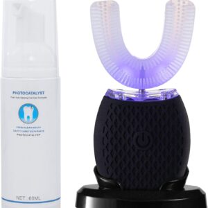 Ultrasonic Toothbrush for Adult Automatic Toothbrush 30'' Automatic Timer Wireless Charging Washable Travel Home Dual-use